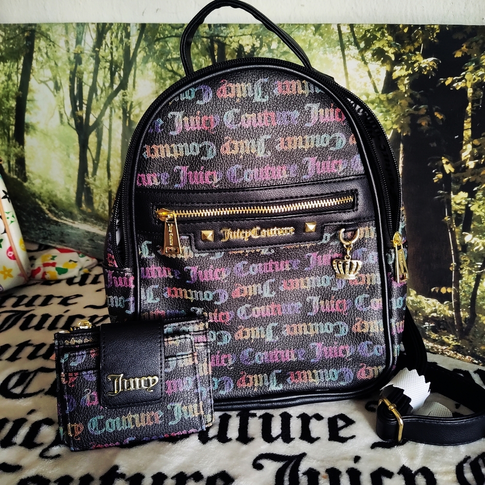 Rainbow Black Juicy Couture Backpack